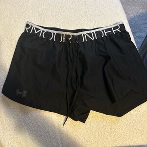 Under Armour Black and Gray Performance Shorts